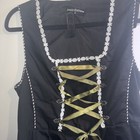 Scarlett Darkness Sz M Black Lace Up German Dirndl Dress Renascence Gothic Festi