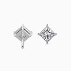 Diamond Stud Earrings 1 00ctw Lab Grown Vs1 Ef Princess Igi Cert  14k White Gold