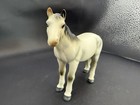 Vintage Mid Century Ceramic Horse Figurine     Gray   Cream     Approx  4    Tall