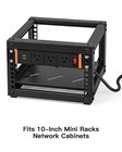 10-inch Rack Mount Pdu Power Strip  1u Half-rack Power Distribution Unit  3 A   