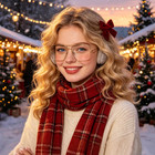 Classic Glasses Clear Lens Non Prescription Gold Frames clear Lenses