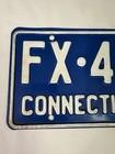 Vintage 1968 Blue Connecticut License Plate Fx 4391