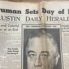 1945 Newspaper Fdr Death Truman Day Of Mourning Wwii Austin Daily H