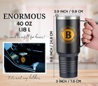 Monogrammed 40oz Tumbler With Handle For Men  Funny Personalized Initial-a 