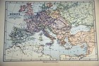 1884 Beautiful People s Antique Atlas Map Of Europe-great Detail-nice Color