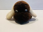 Vintage Dakin Drooper Dog Plush Stuffed Animal Brown W  White Ears 1973 Bin 11