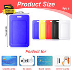 5 Pcs Sliding Badge Holder  Sliding Id Badge Holder With Clear Window Vertical H