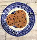 Faux Fake 3 Realistic Chocolate Chip Cookies Prop Tiered Tray Decoration