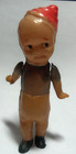 1930 s Celluloid Doll 4  Made Japan    Outfit  Shoes   Red Hat  Arms Movable