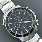 Bulova Men s Marine Star Chronograph Quartz Black Dial Stainless Watch 96b272