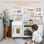 Wooden Kids Play Kitchen  Toy Kitchen Set With Plenty Of Play Features   Cook   