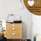 Ceramic Drawer Knobs Heart Shape Cabinet Dresser Pulls Handles With 3 Sized S   