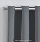 Curtain Gray 2 Panels 42 x 84  Wpm Blackout Window 100  Poly Grommet Blackout Uv
