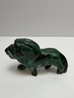 Lot Of 3 Vintage Malachite  Frogs And Lion Figurines Natural Stone Green