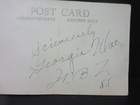Georgia Mae  Pair Of Post Cards-1 Autographed Renowned Yodeler performer  Wbz 