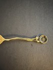 Reed   Barton Harlequin Water Lily Sterling Silver Demitasse Spoon Gold Wash Gil