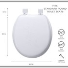 Extra Soft Vinyl Standard Round Toilet Seat White