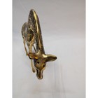 Vintage Brass Giraffe Figurine Etched Detailed Animal Statue Decor