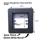 1 Gang Acoustic Panel Socket Surround With Spacer   Fix Recessed Socket 8 Colour