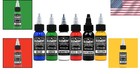 Professional Tattoo Ink Set 6 Bright Colors 1oz Bottles