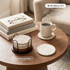 Coasters Set Of 8  4 Inch For Hot Cold Drinks  Non-slip