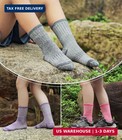 Linemin Kids Merino Wool Hiking Socks Boys Girls Winter Warm Thick Thermal Boot