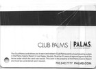 Palms Casino - Las Vegas  Nv - 14th Issue Slot Card  Rev Palms Logo Right stickr