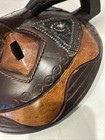 Vintage Hand Carved Wood Tribal Round Face Mask Ghana  African Wall Art Mask