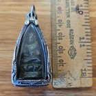 Rare Thai Buddha Amulet Phra Kring  Set In Old Antique Silver Case