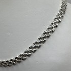 925 Sterling Silver Box Chain Necklace 17 In Lobster Clasp Silver