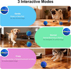 Interactive Dog Toys Dog Ball  Durable E-tpu Material 3 Play Modes With Colorful