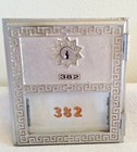 American 1963 Us Post Office Box Door 6 1 4  X 5 1 2  W  2 Keys Grecian Border