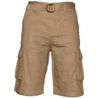 Men s Cargo Shorts Pocket Belted Casual Lightweight Cotton Active Cargo Shorts