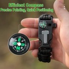 Compass Bracelet With Flint Seven Core Paracord Bracelet Inginiter Outdoor Tool