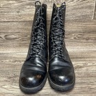Vintage Combat Boots Mens Size 12 Black Leather Military Goodyear 1967