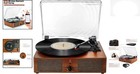 Bluetooth Vintage Vinyl Record Player - 3-speed Turntable With Built-in Speakers