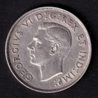 Canada 1944 50c Fifty Cent Silver Coin King George Vi Hoof Over  4   800 Silver