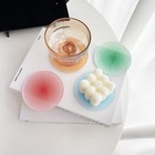 Drink Coasters Colorful Acrylic Coaster Set 4 Pcs 3 8 Inch Round Nonslip Table C