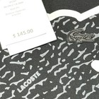 Lacoste Mens Big And Tall Logo Graphic Croc Polo Shirt Black  msrp  145 