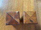 Singer Vintage Wooden Fold-out Puzzle Boxes  Dated 1889   Set Of 2