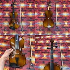 20 5    Brown Wood Violin With Case   Bow