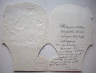 Basket Of Yellow Roses Embossed Hallmark  Vintage Birthday Greeting Card  uu24