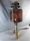 Antique French Carriage Lantern In Brass And Tinplate With Suspension Arm 19th C