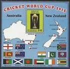 St Vincent 2015 Cricket World Cup Flags Map Souvenir Sheet Mint Never Hinged