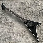 Custom Black Arrow V Electric 5 String Bass Guitar Active Pickup White Binding