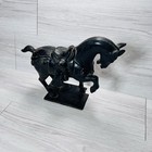 Vintage Doorstop Cast Iron Asian Horse Tang Dynasty Rare War Original Black