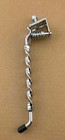9  Long Vintage Lowrider Bicycle Double Flat Twisted Steel Kickstand In Chrome 