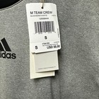 Adidas Sweatshirt Men s Gray Team Crew Fleece Pockets Size Xs--4xl Baseball New-