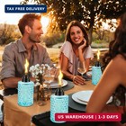 4 Pack Glass Table Top Torches  Citronella Torches For Outside  12oz Refillable