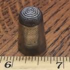 Antique  Steel Topped Silver Thimble Marked Sold As Is